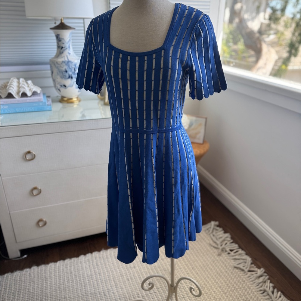 Shoshanna Blue Midi Dress